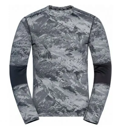 Maglietta a maniche lunghe Odlo Whistler Eco (Black/Space dye) Uomo