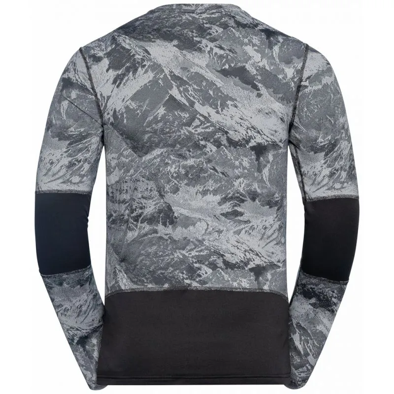 Maglietta a maniche lunghe Odlo Whistler Eco (Black/Space dye) Uomo