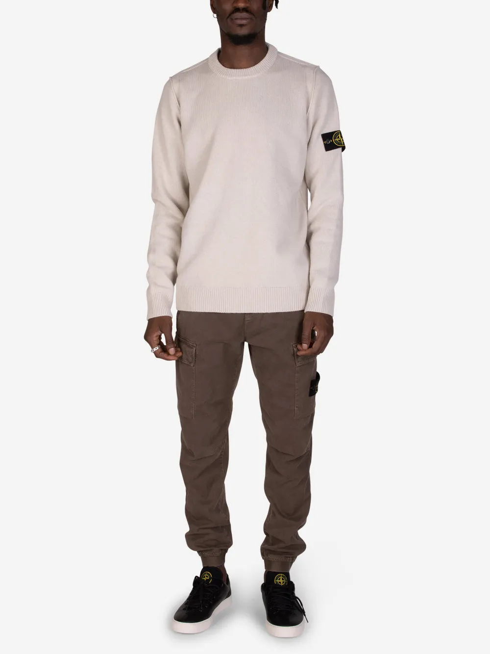 Maglione girocollo stucco