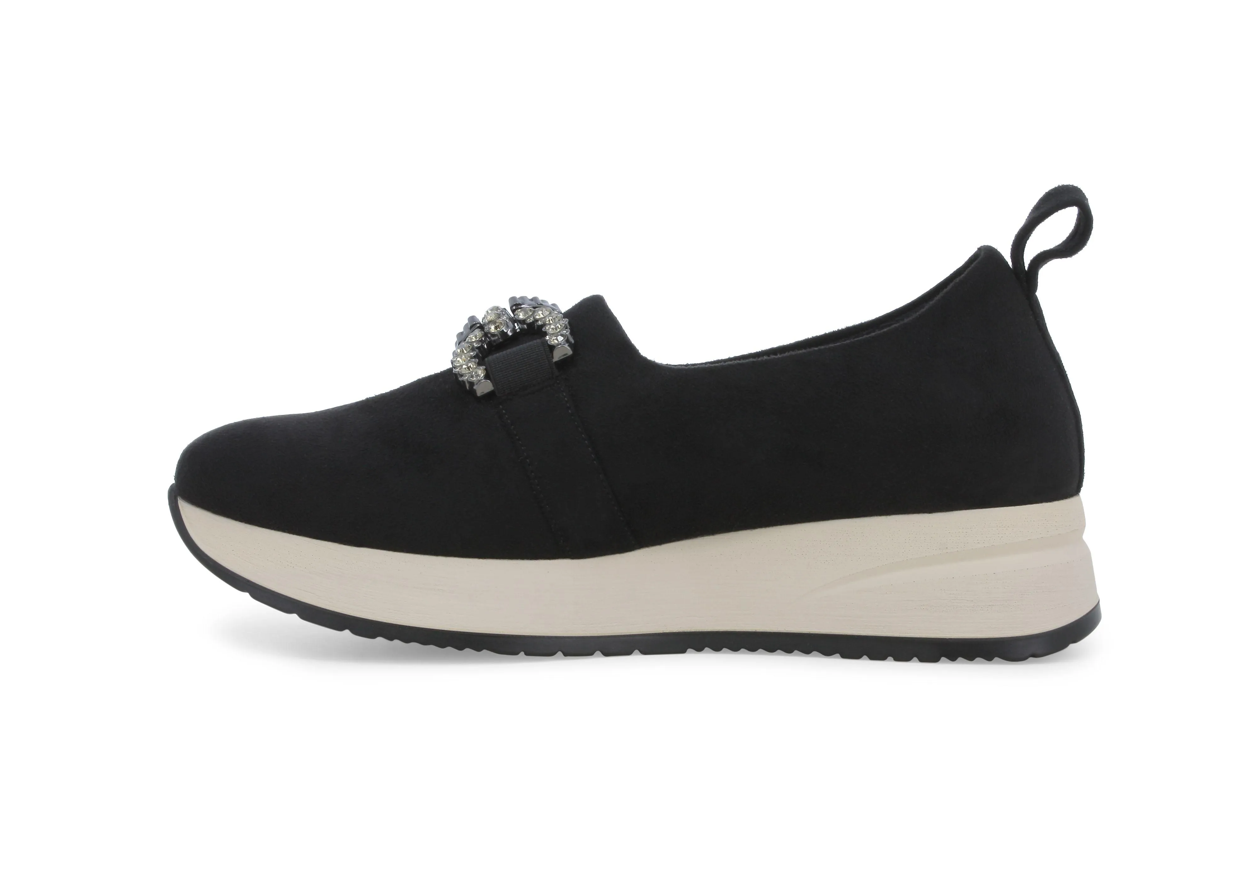Melluso Mocassino donna in tessuto nero r25075w