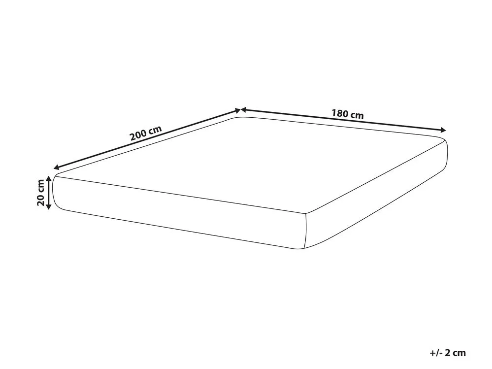 Memory Foam Mattress FANCY Medium 180 x 200 cm (Super King Size)
