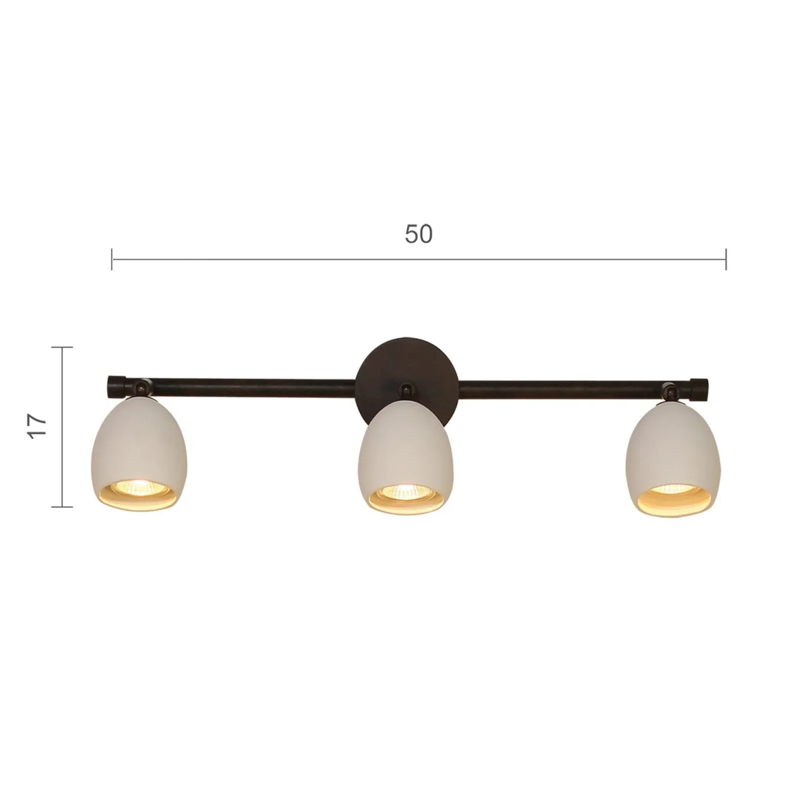 Menzel Provence spot da parete satinato 3 luci