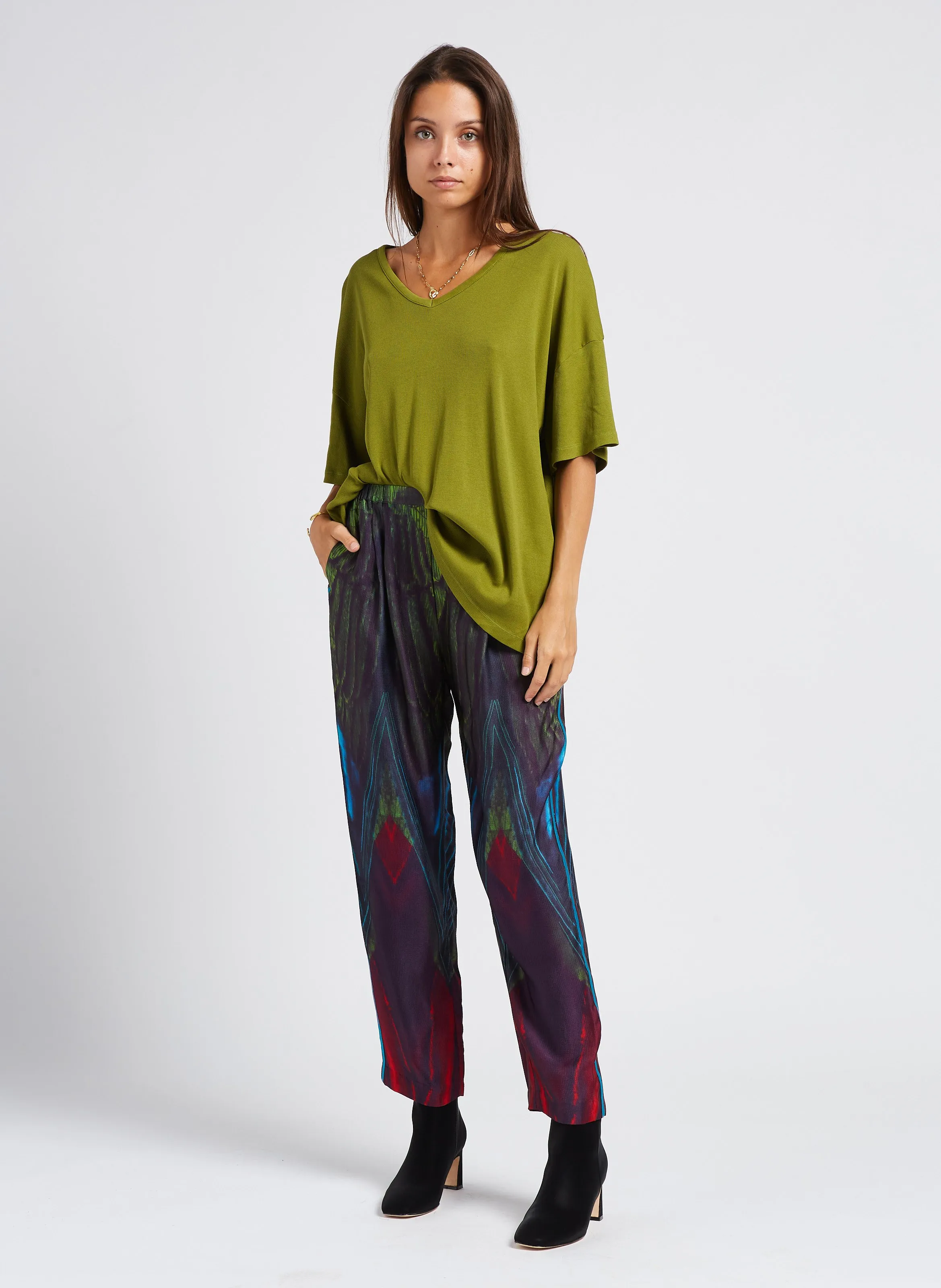  MES DEMOISELLES   IBBA - Pantaloni a vita alta stampati | Multicolore