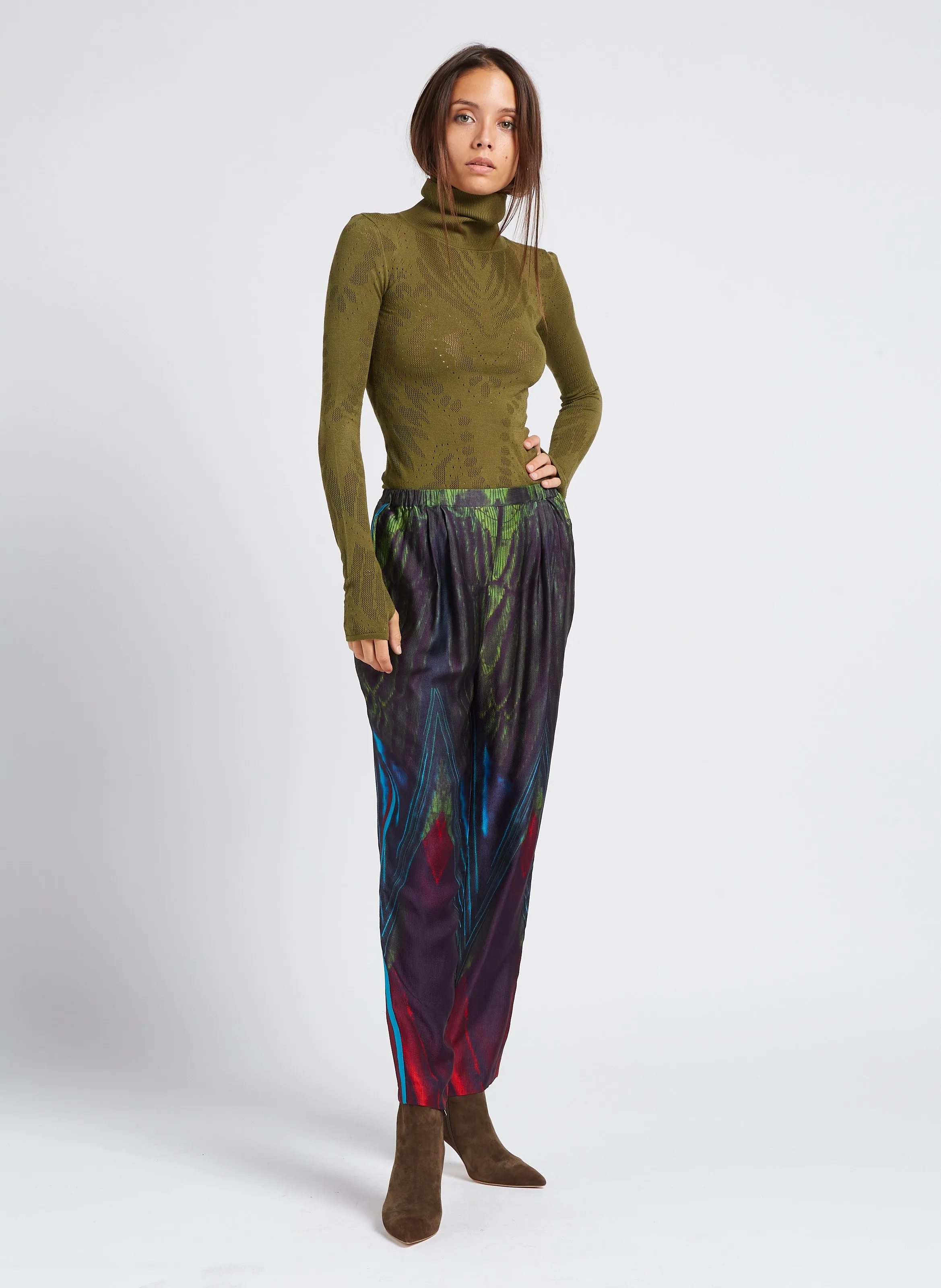  MES DEMOISELLES   IBBA - Pantaloni a vita alta stampati | Multicolore