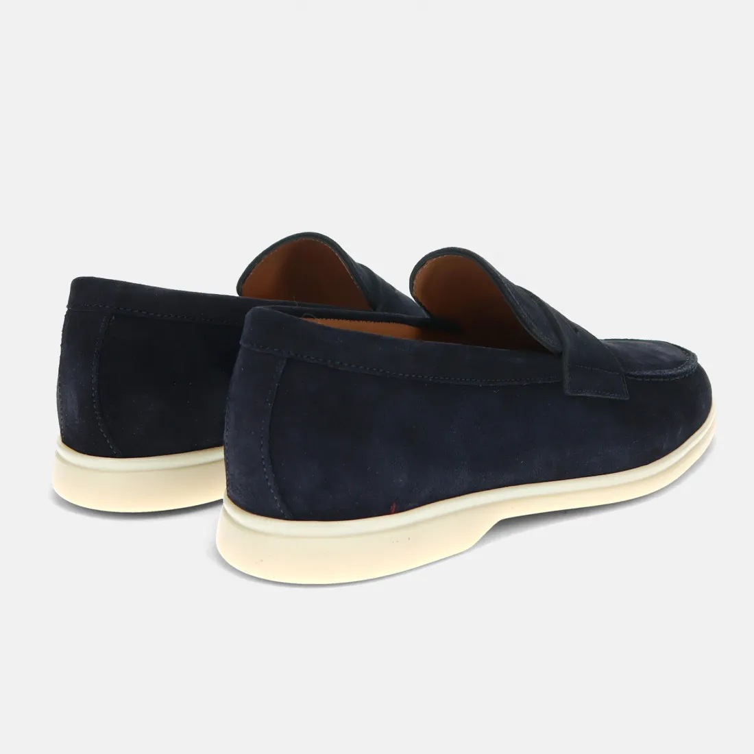 Mocassino da uomo Rossano Bisconti blu in camoscio
