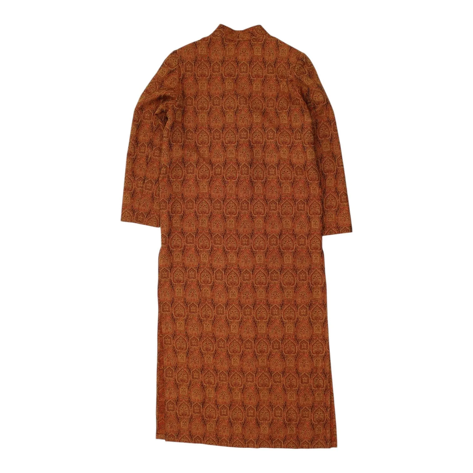 Mohanjeet Womens Orange Long Wool Kurti | Designer Traditional Indian Tunic