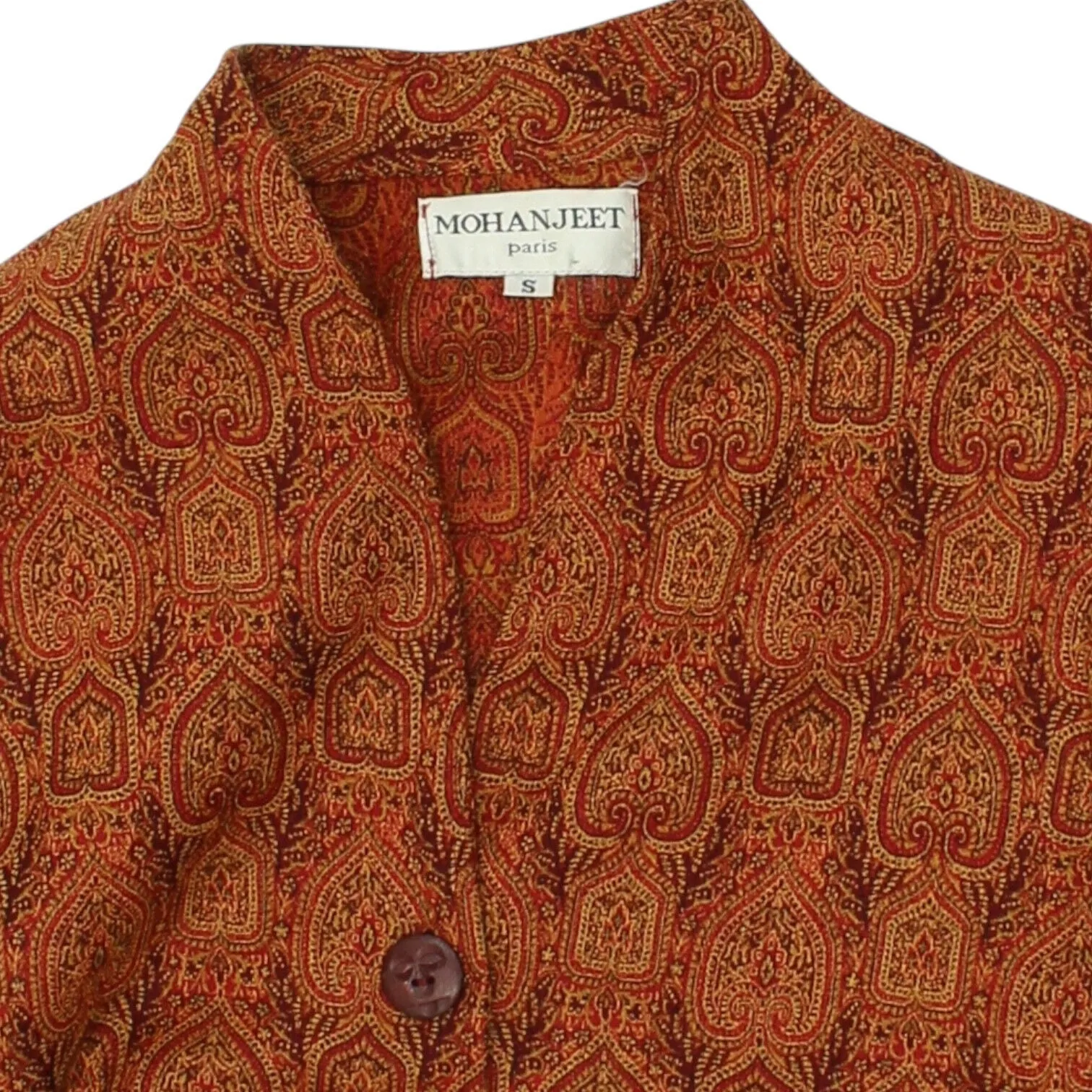 Mohanjeet Womens Orange Long Wool Kurti | Designer Traditional Indian Tunic