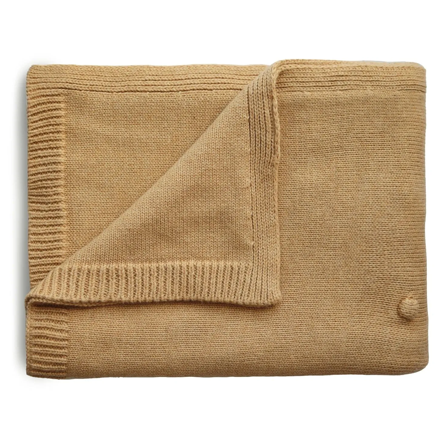 Mushie - Coperta cotone BIO Dots Mustard
