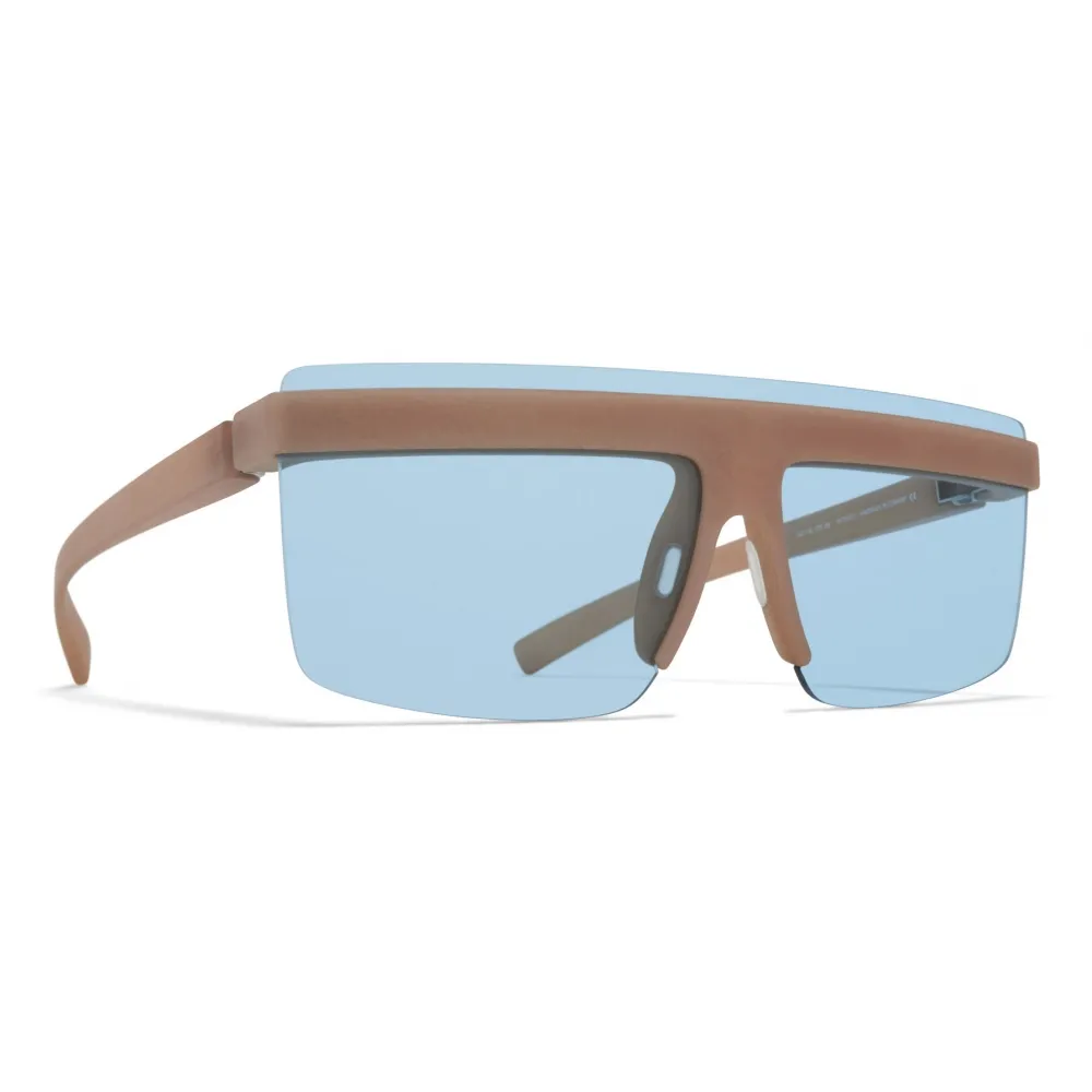 Mykita - MMCIRCLE002 - Mykita & Maison Margiela - Nude Azzurro - Mylon Collection - Occhiali da Sole - Mykita Eyewear