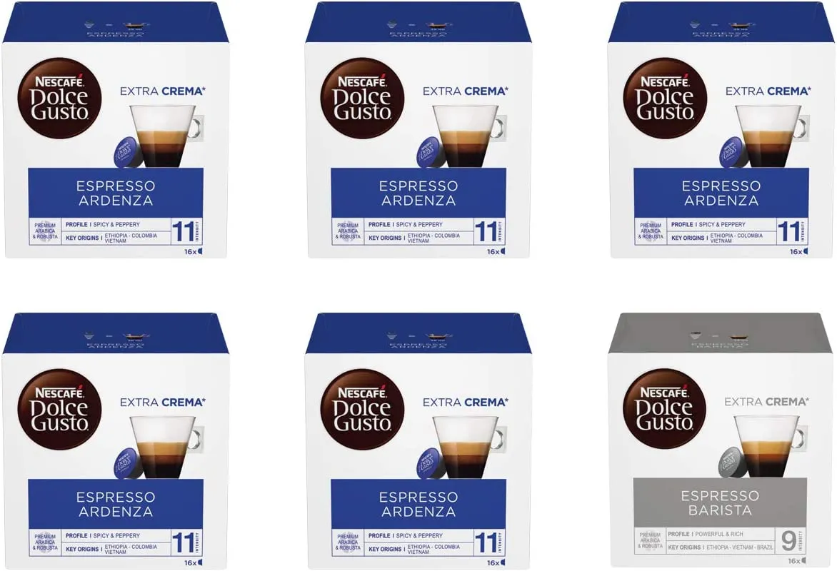 NESCAF DOLCE GUSTO Espresso Ardenza Caffè, 6 Confezioni da 16 capsule (96 capsule)