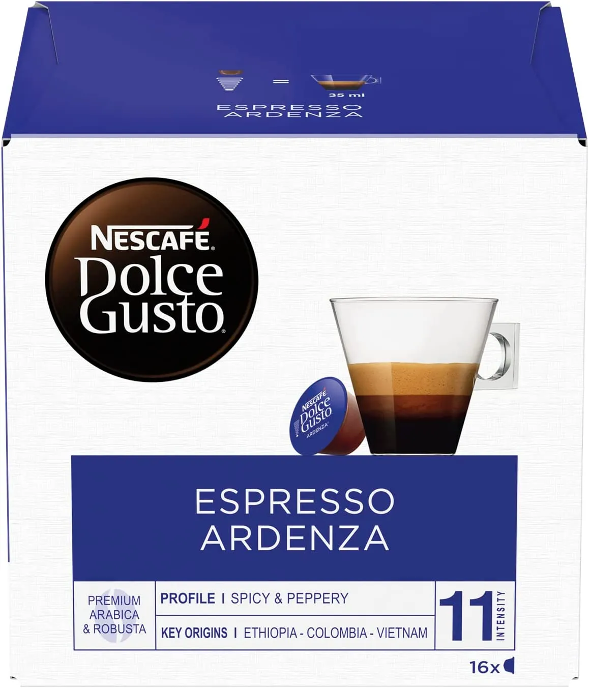 NESCAF DOLCE GUSTO Espresso Ardenza Caffè, 6 Confezioni da 16 capsule (96 capsule)
