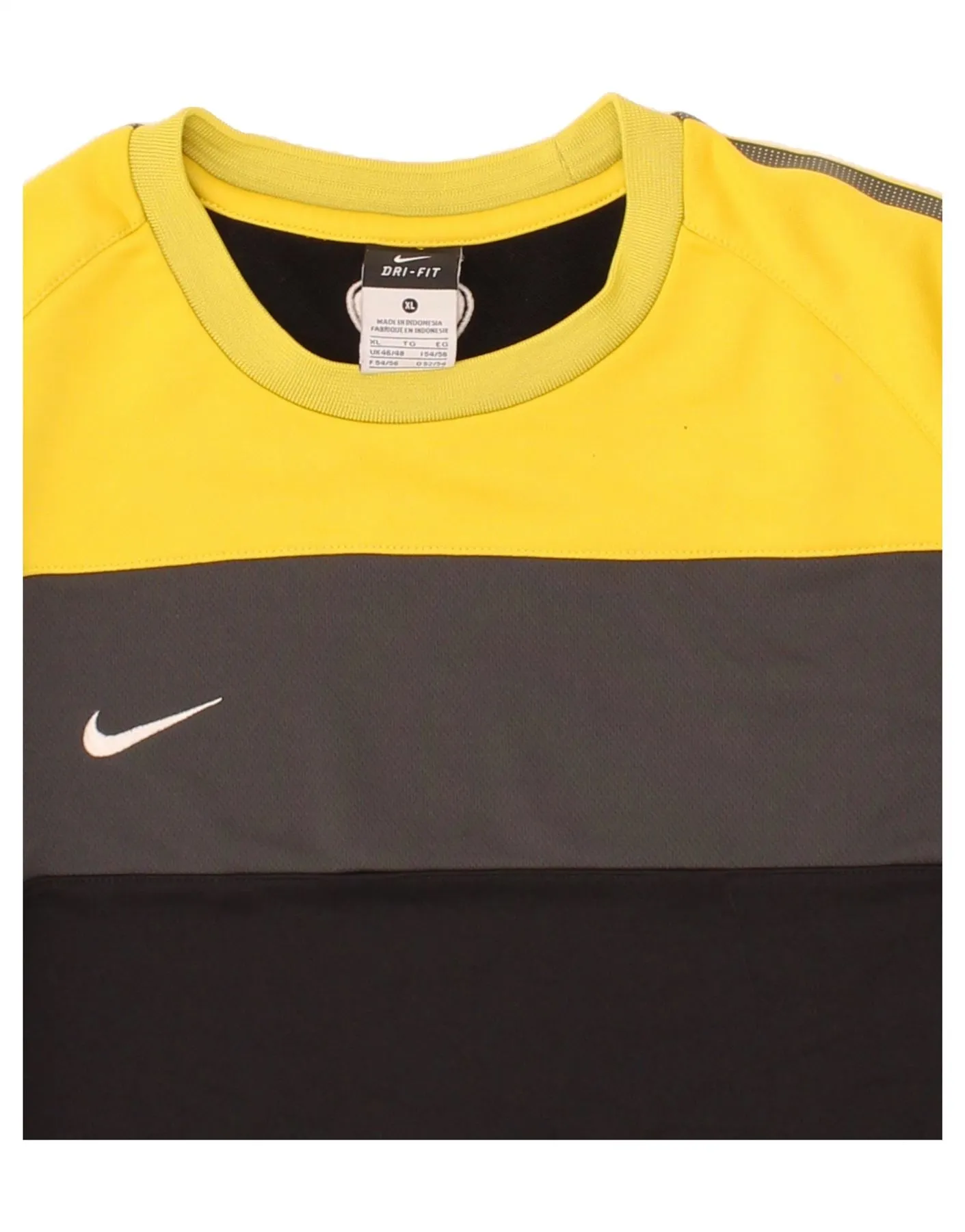NIKE Mens Dri Fit Sweatshirt Jumper UK 46/48 XL Black Colourblock