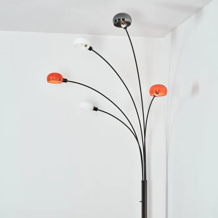 Nikkala Lampada da terra Cromo, Nero, 5-Luci