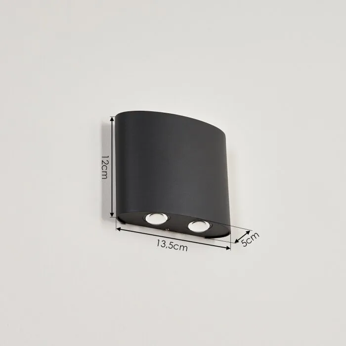 Oiba Applique da esterno LED Grigio, 1-Luce