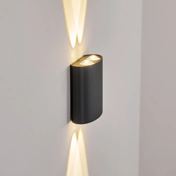Oiba Applique da esterno LED Grigio, 1-Luce