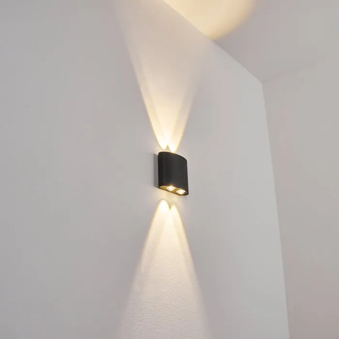 Oiba Applique da esterno LED Grigio, 1-Luce