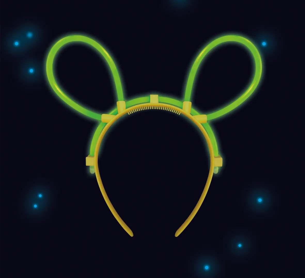 Orecchie topo verde fluo luminose