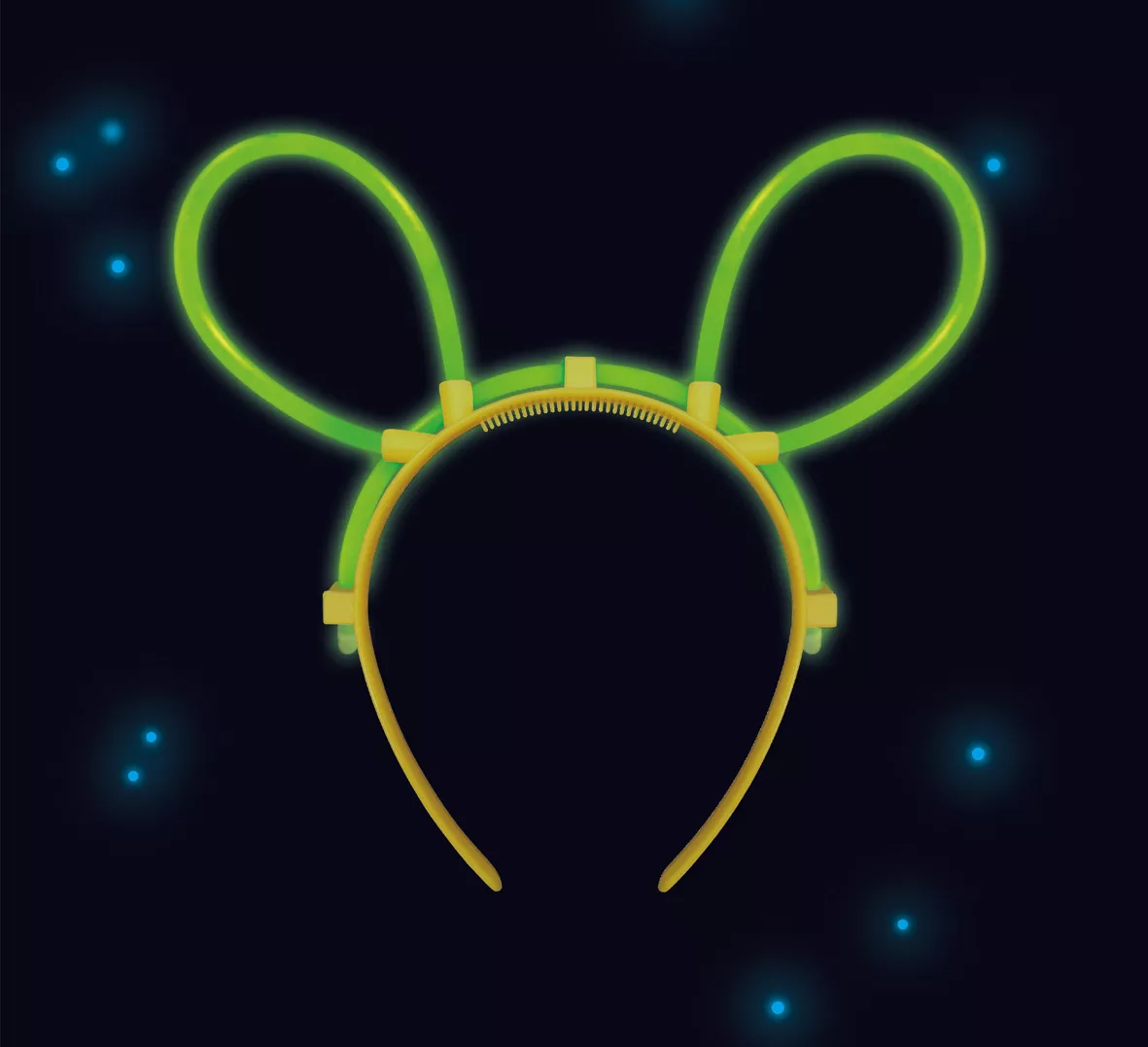 Orecchie topo verde fluo luminose