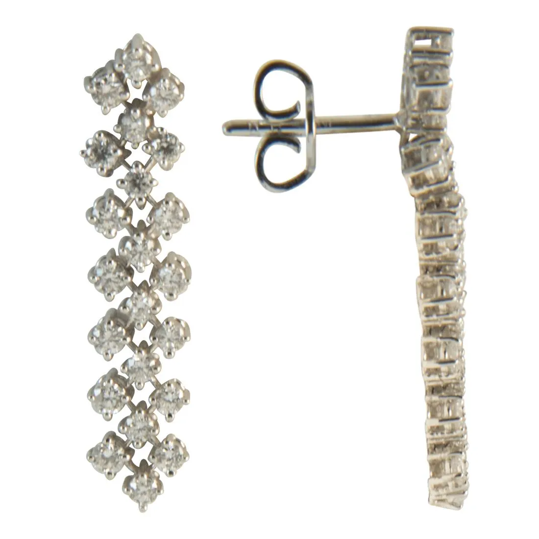 Orecchini  in oro con diamanti ct 1.00