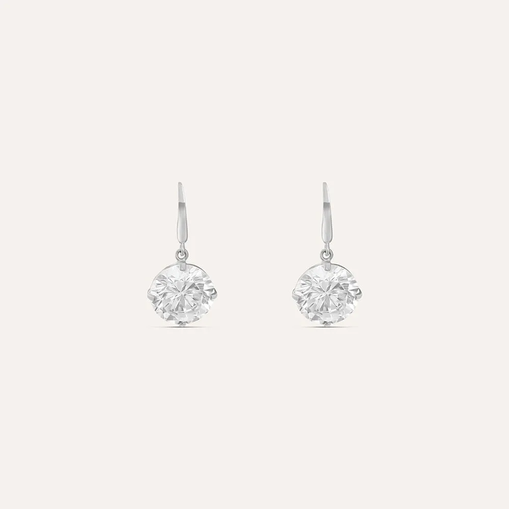 Orecchini Lobo Punto Luce Claire Oro Bianco 375/1000 Cubic Zirconia Bianco 1423910