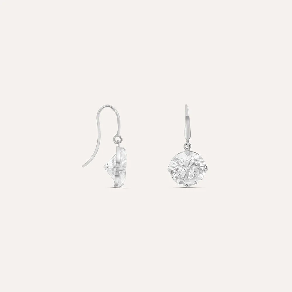 Orecchini Lobo Punto Luce Claire Oro Bianco 375/1000 Cubic Zirconia Bianco 1423910