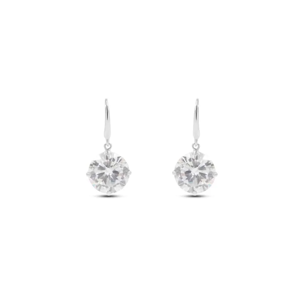 Orecchini Lobo Punto Luce Claire Oro Bianco 375/1000 Cubic Zirconia Bianco 1423910