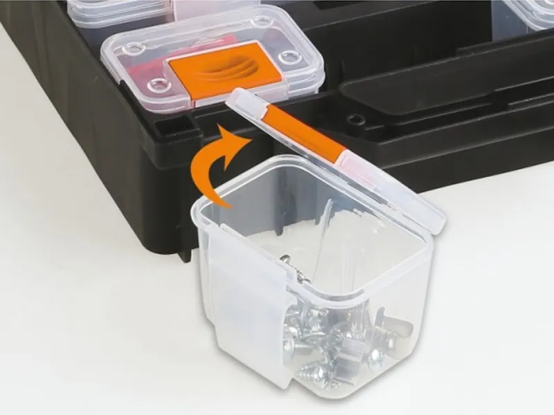 Organizer porta minuteria Beta 2080/V12 con 12 vaschette asportabili, 300x145x330mm