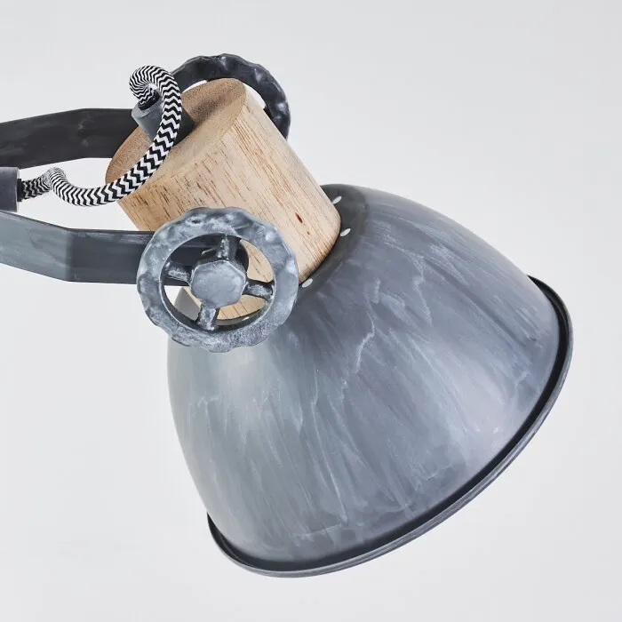 Orny Lampada da terra Grigio, Legno chiaro, 2-Luci