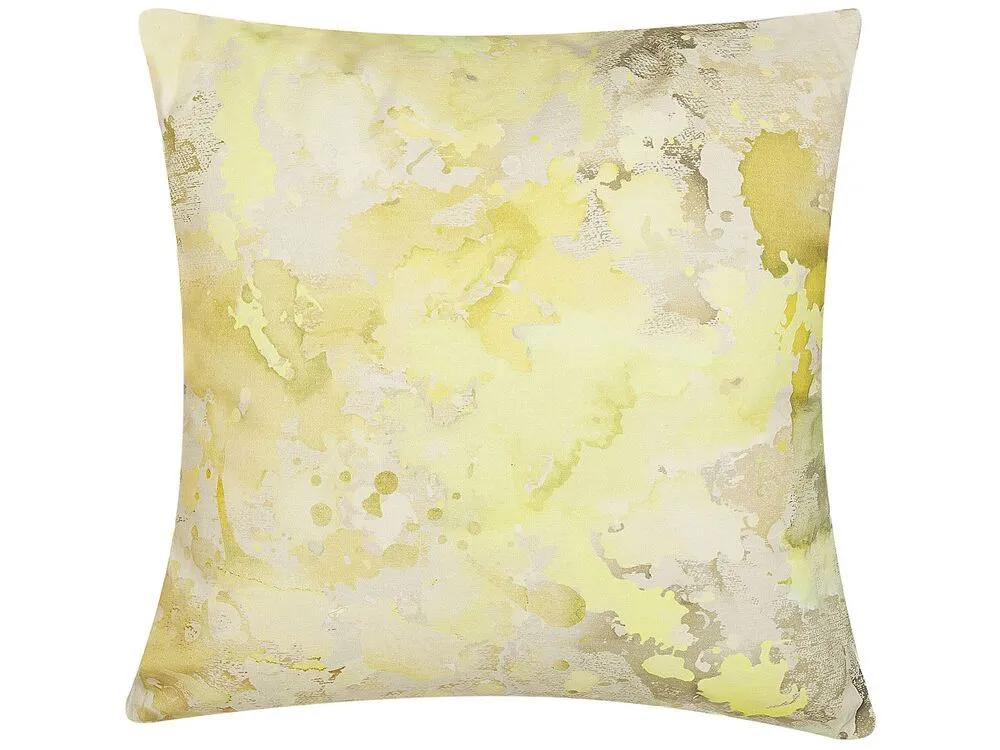 PACHIRA Set di 2 cuscini Trama astratta Giallo 45 x 45 cm Cotone