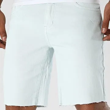 Pantaloncini di jeans con lavaggio blu