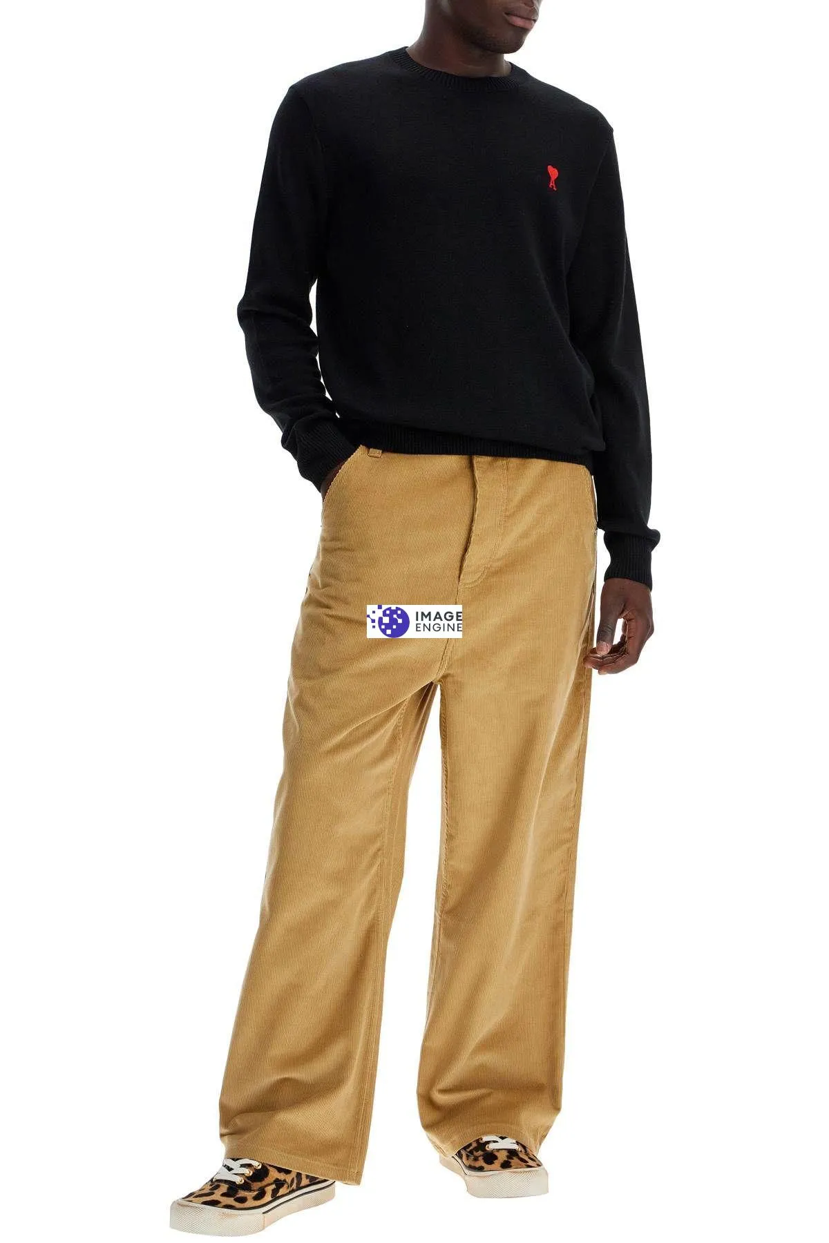 Pantaloni baggy in velluto a coste