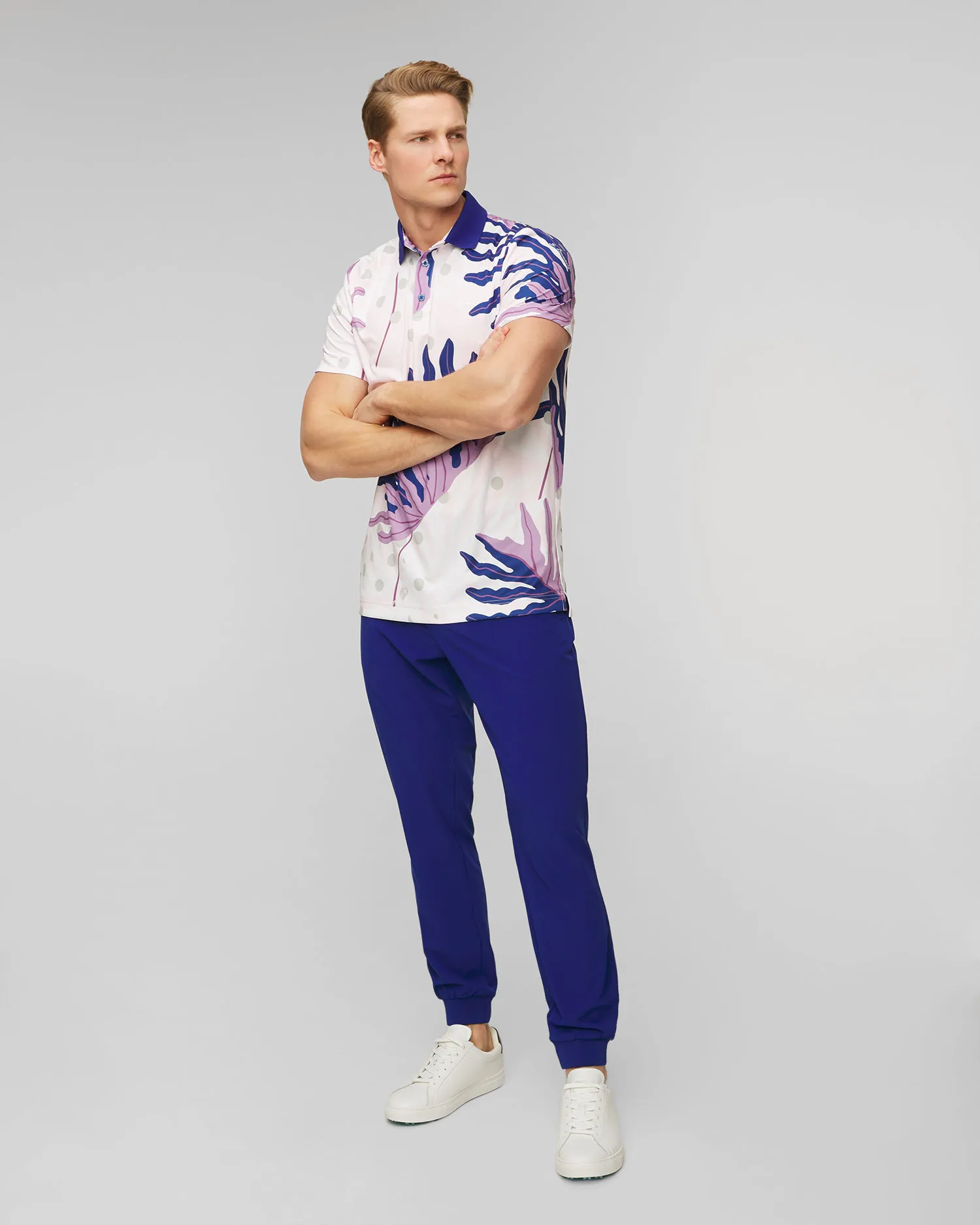 Pantaloni blu da uomo J.Lindeberg Cuff Jogger Pant GMPA10123-o328
