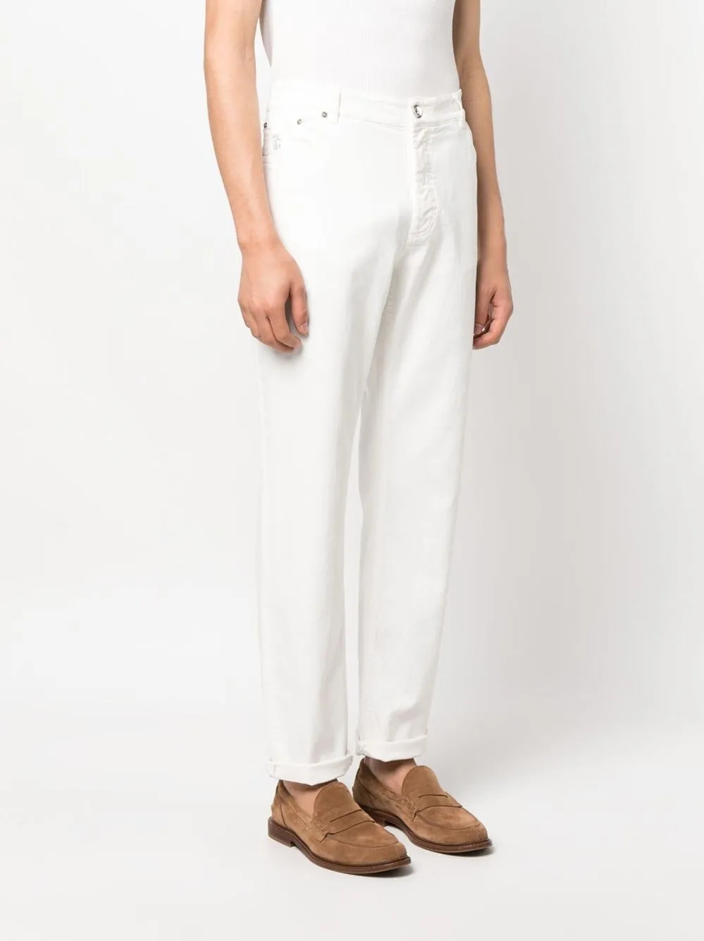 Pantaloni in denim tinti