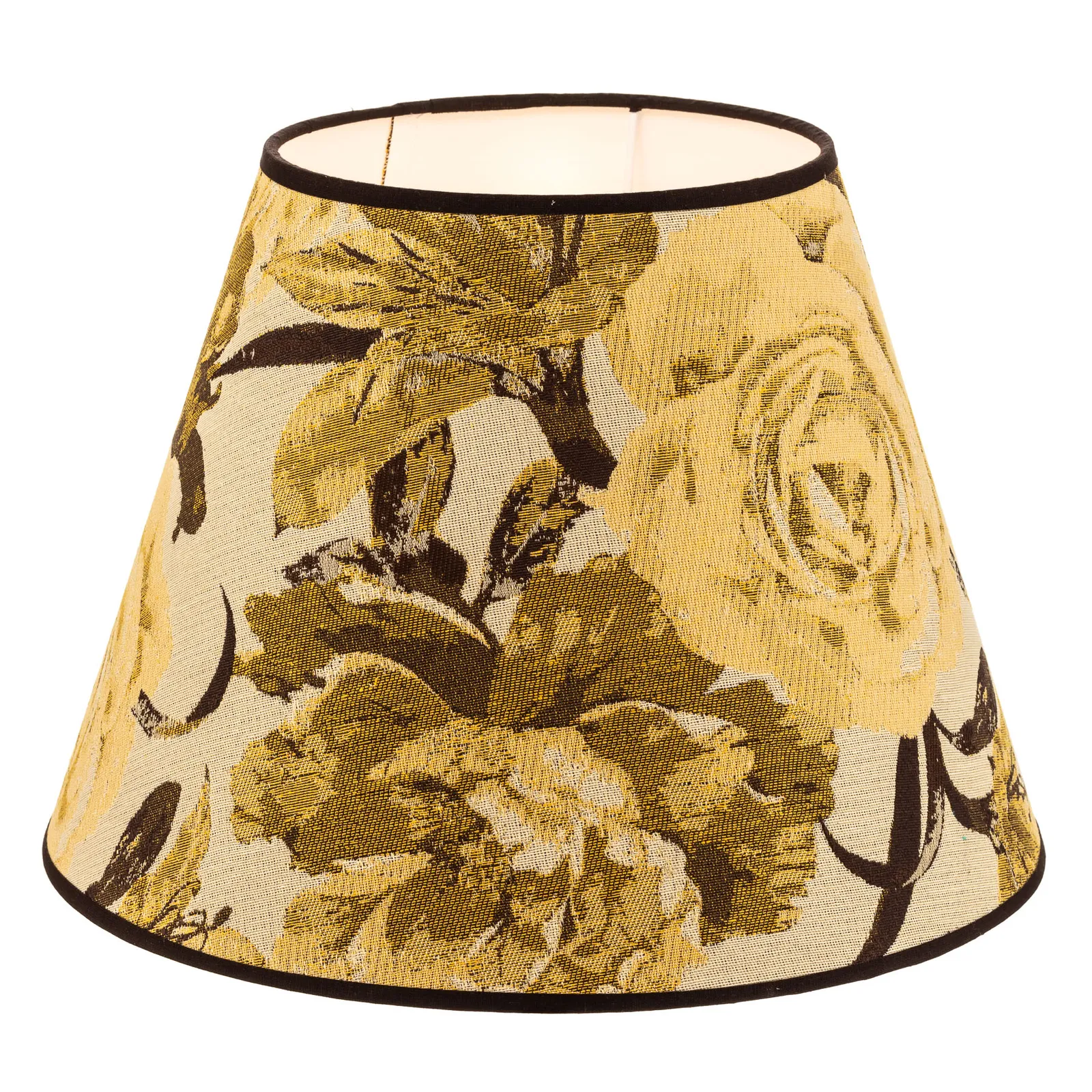 Paralume Sofia altezza 26 cm, motivo fiori giallo