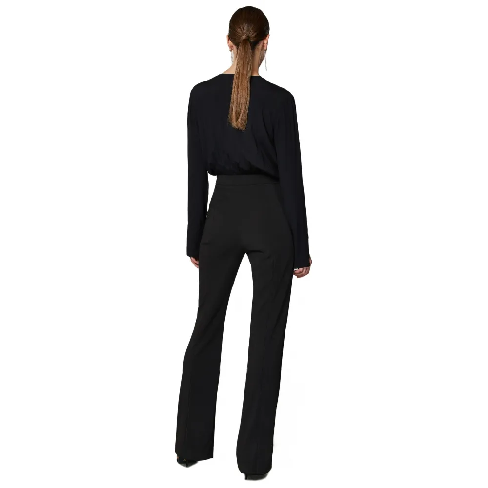 Patrizia Pepe - Tuta Lunga con Blusa e Pantalone Svasato - Nero - Abito - Made in Italy - Luxury Exclusive Collection