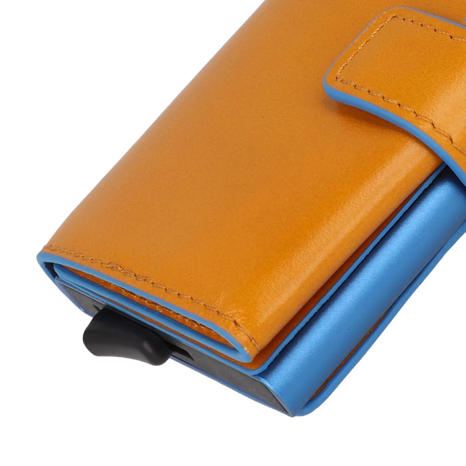 Piquadro Black Square Custodia per carta di credito Protezione RFID Pelle 10 cm