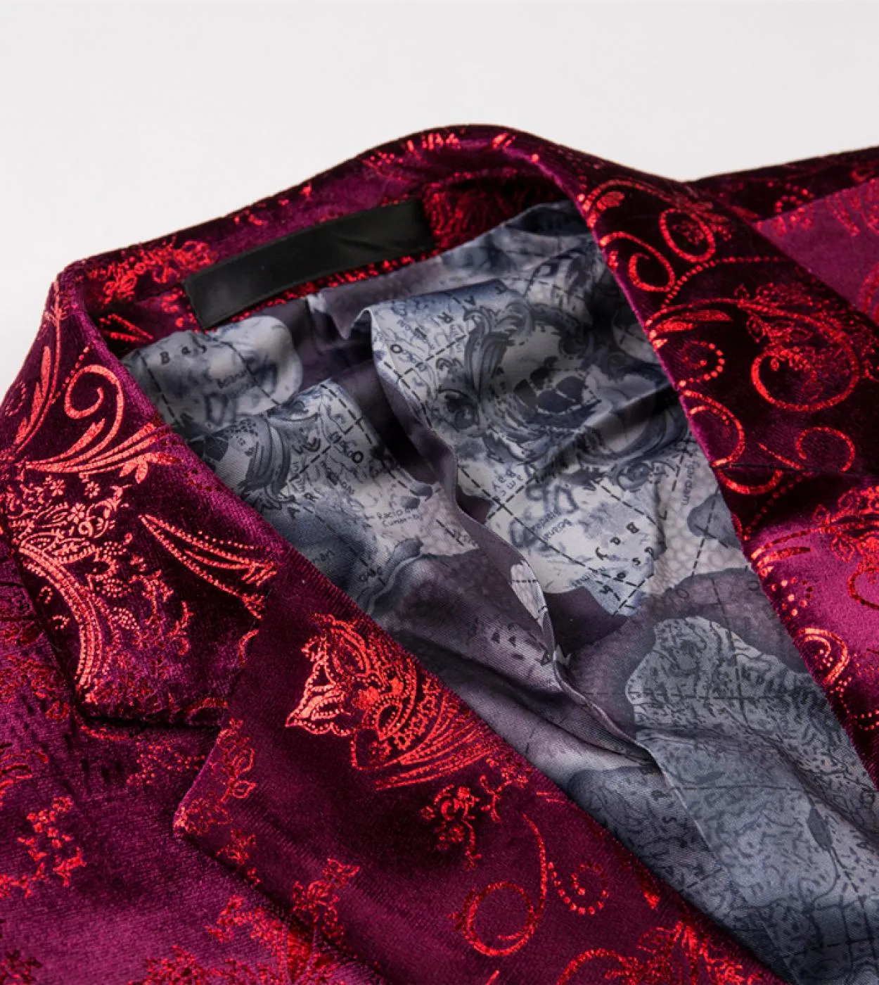 Plyesxale Blazer da uomo in velluto bordeaux di nuovo arrivo Blazer da uomo casual da uomo Slim Fit Blazer da palcoscenico Q44