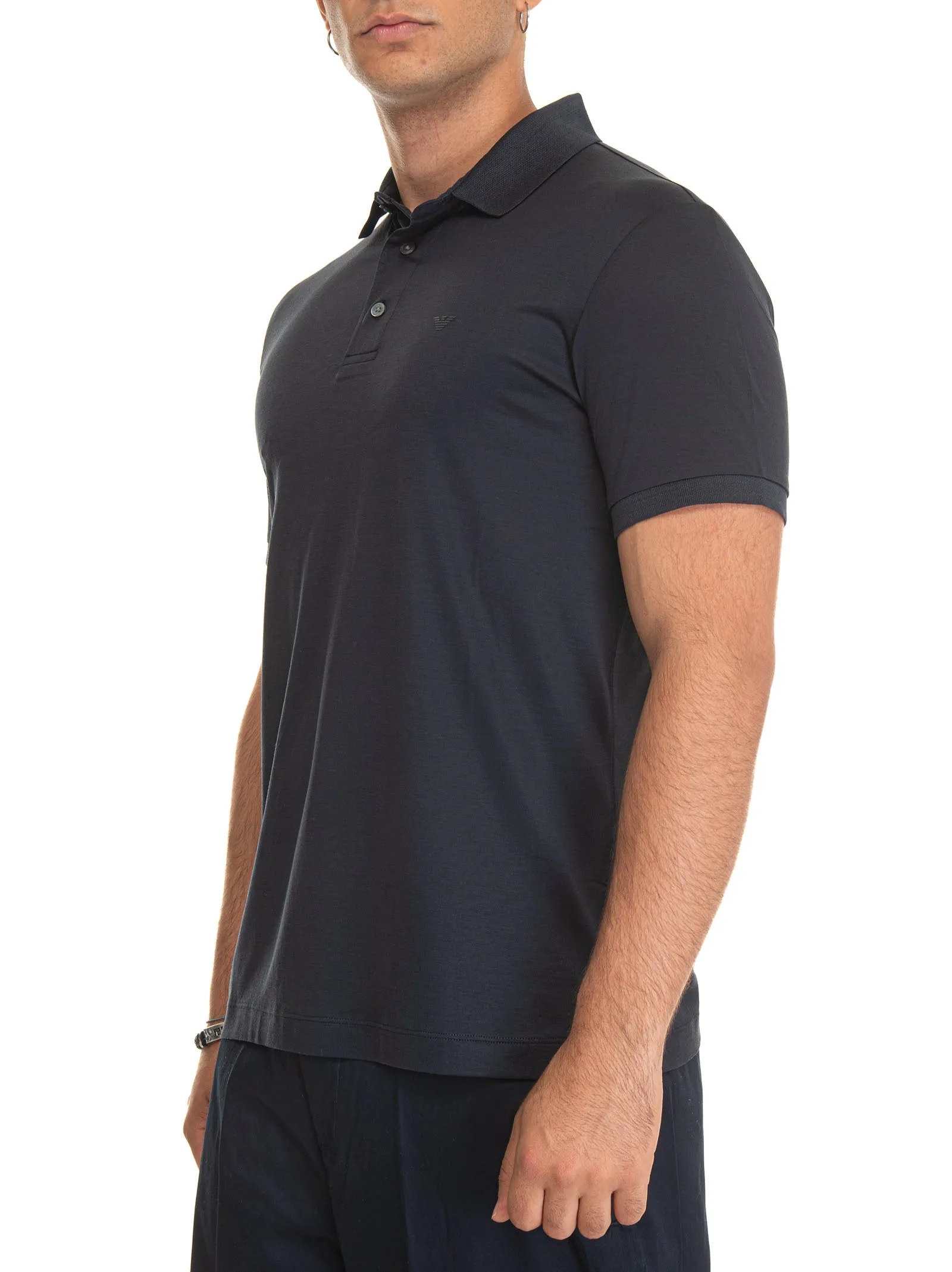 Polo in jersey Blu Emporio Armani Uomo