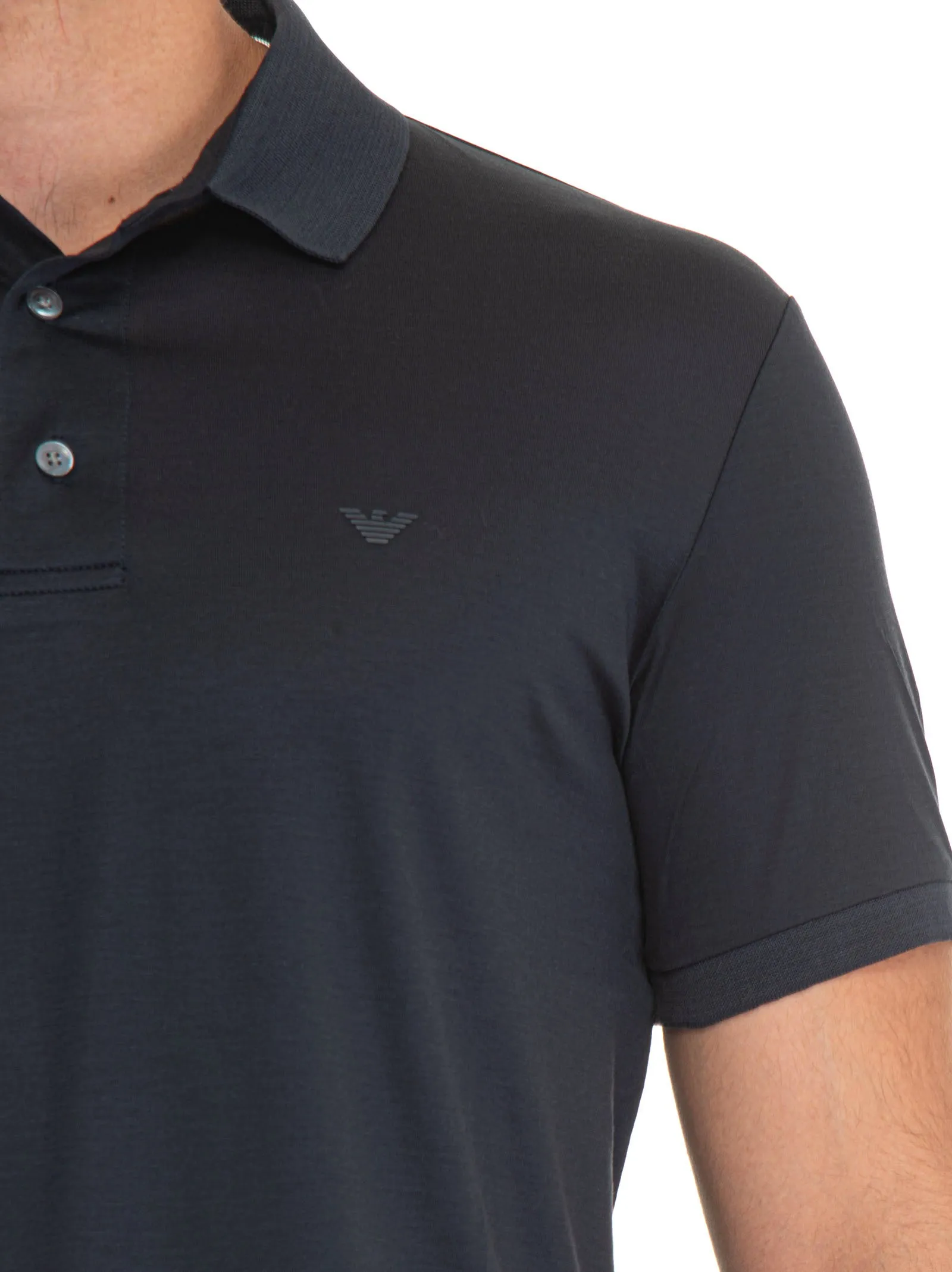 Polo in jersey Blu Emporio Armani Uomo