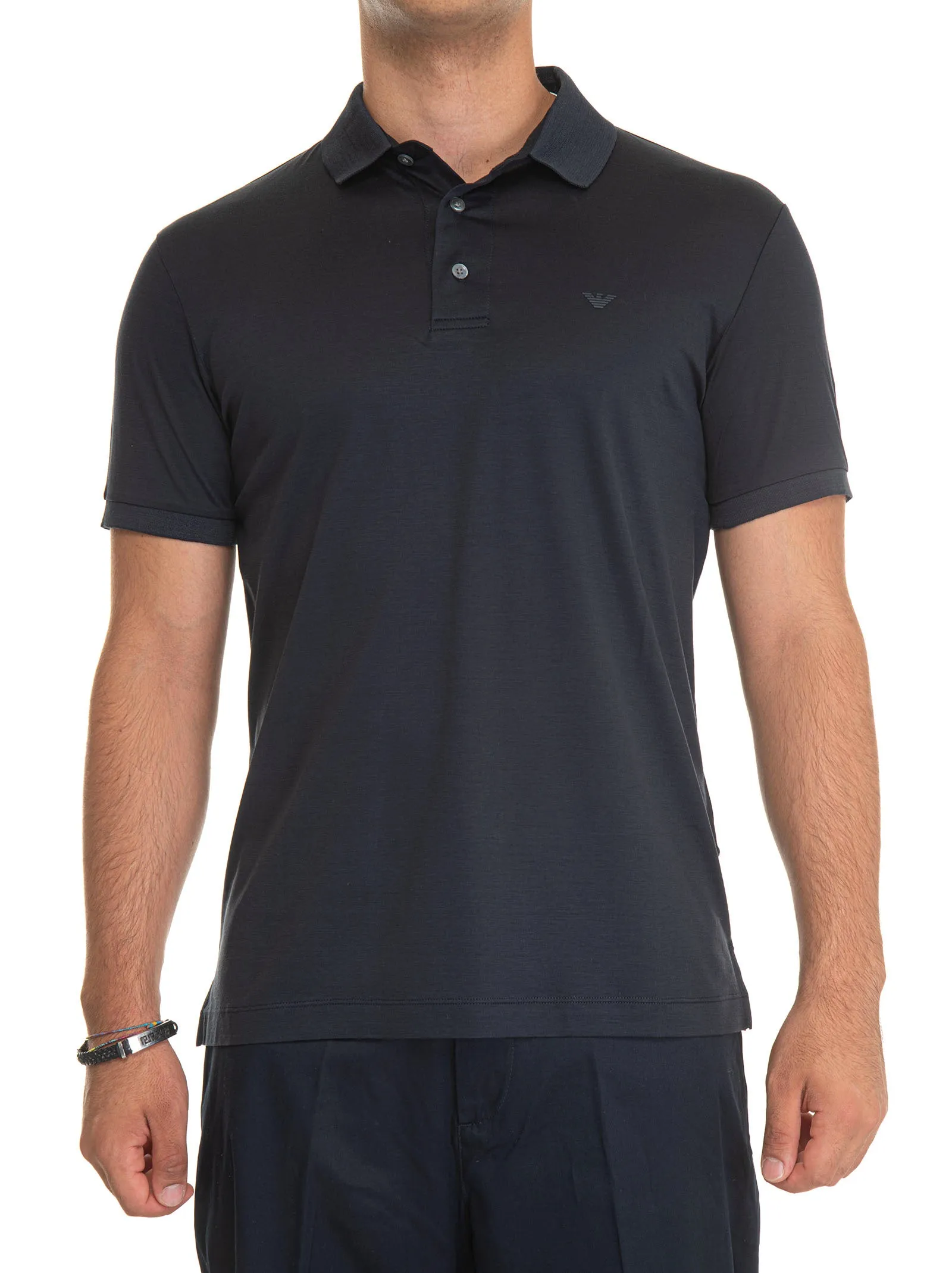 Polo in jersey Blu Emporio Armani Uomo