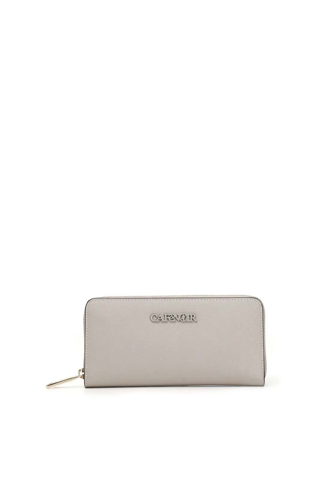 portafoglio grande con lettering in tono beige