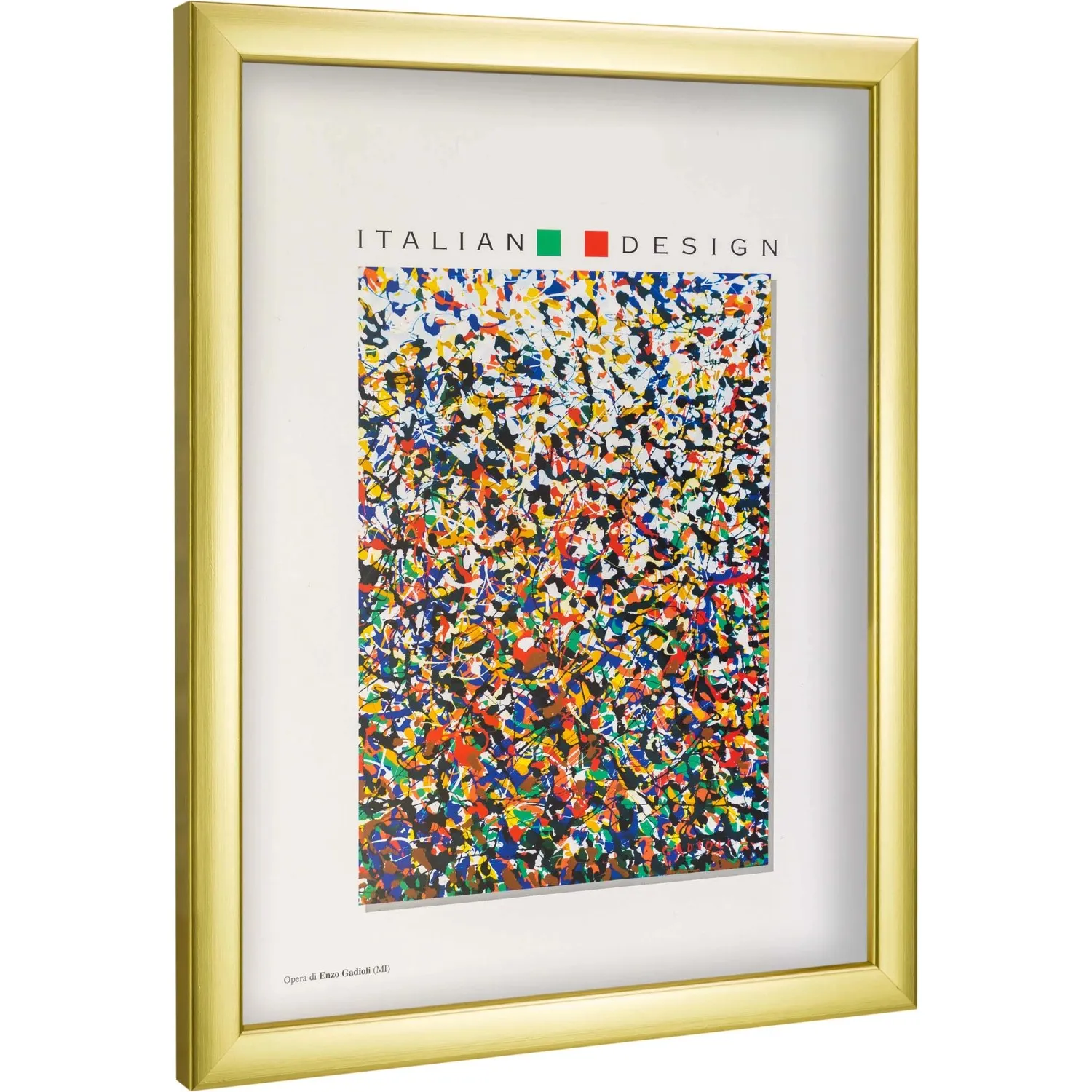 Portafoto cornice con vetro lucido finitura oro 13x18 cm
