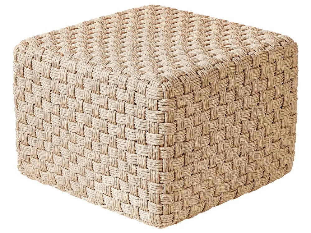 Pouf da giardino beige chiaro 50 x 50 cm NALLI