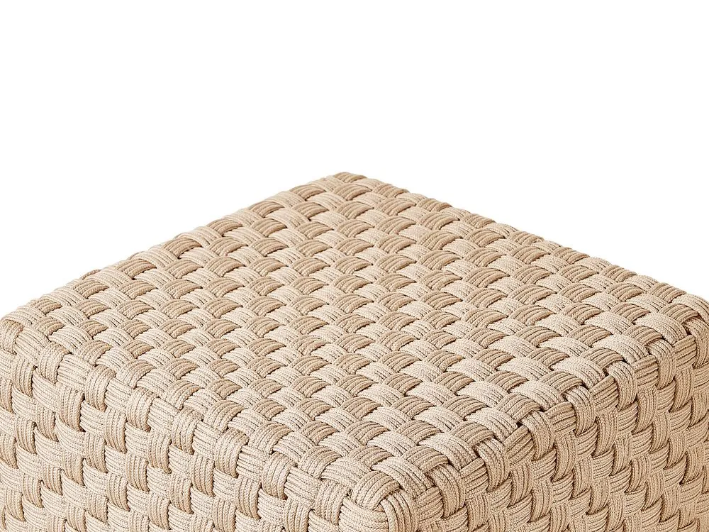 Pouf da giardino beige chiaro 50 x 50 cm NALLI