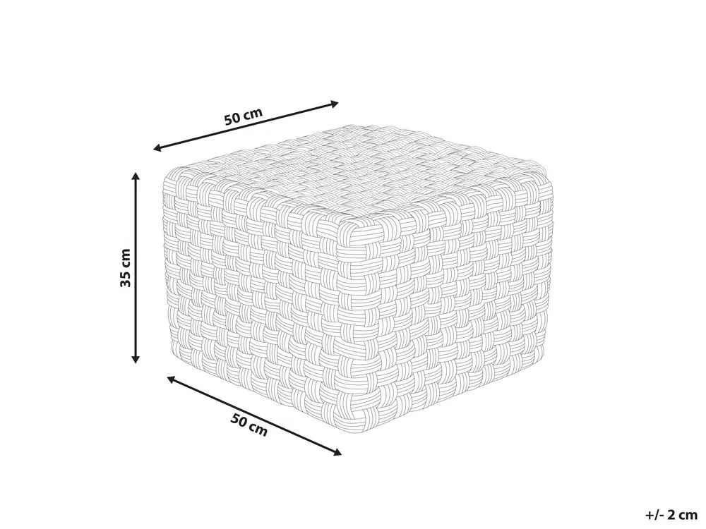 Pouf da giardino beige chiaro 50 x 50 cm NALLI