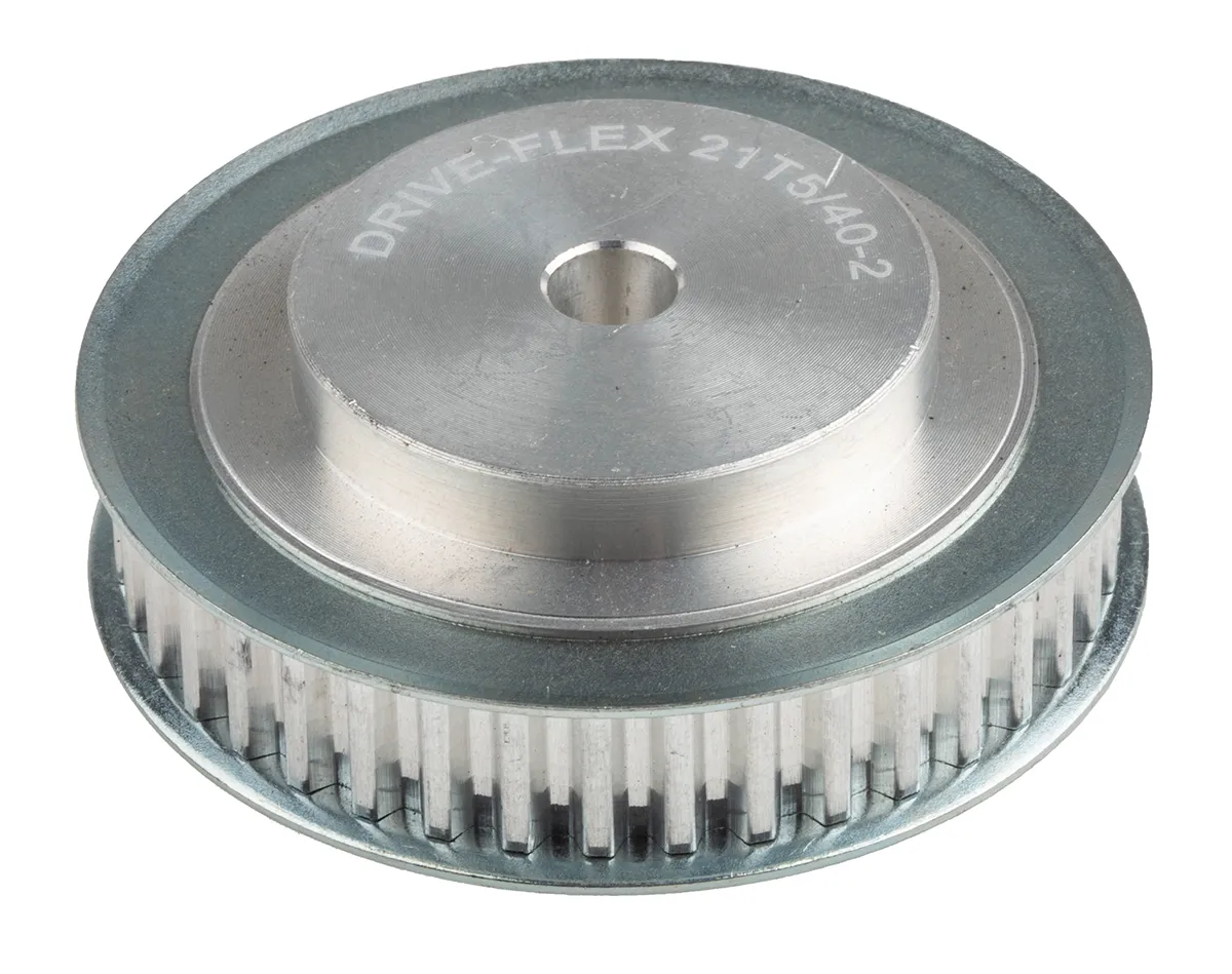 Puleggia per cinghie sincrone RS PRO, 40 denti, passo 5mm, foro 8mm, per cinghie larghe 10mm, in Alluminio