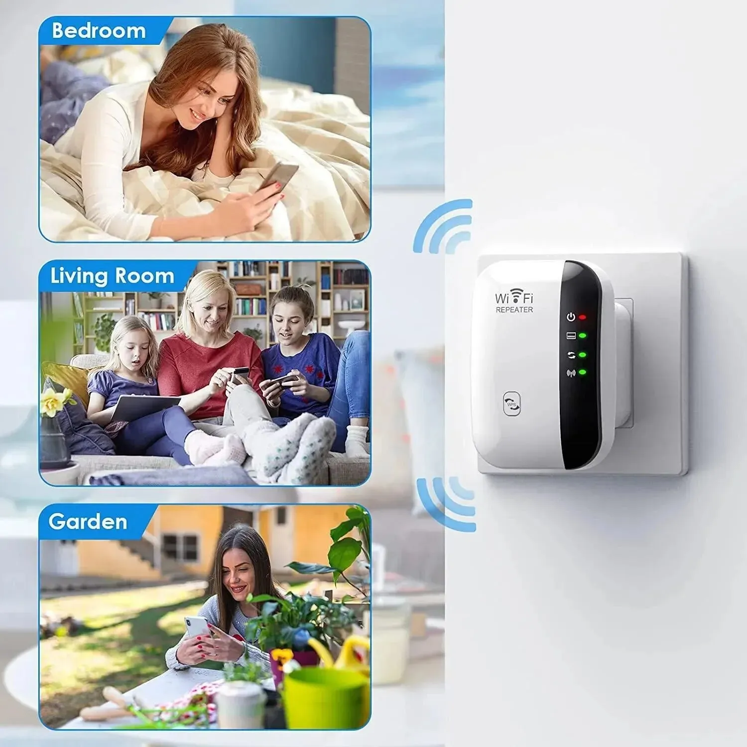 Ripetitore Wifi amplificatore di segnale Wireless potenziatore di rete esteso Router domestico ue usa 300m attraverso la camera 