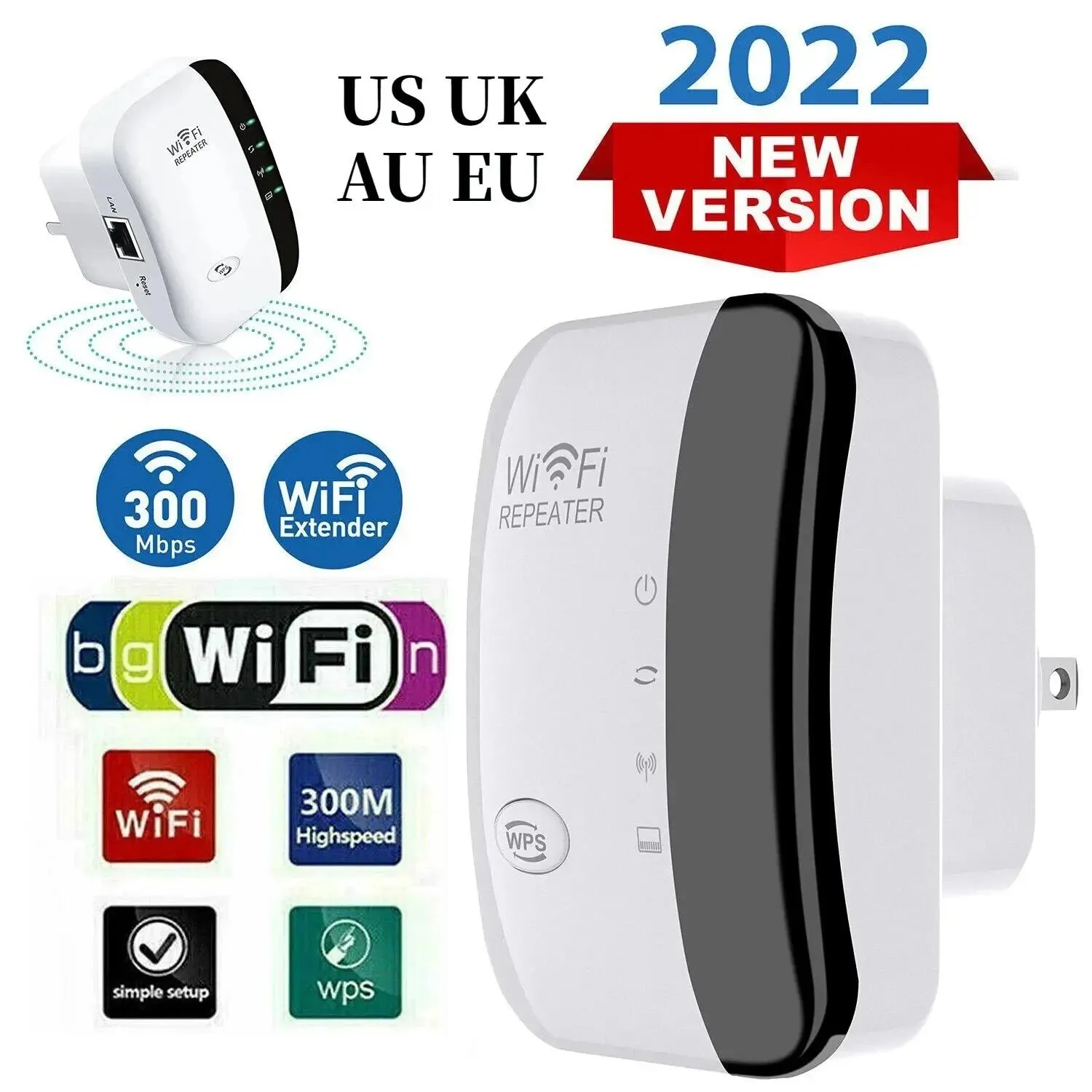 Ripetitore Wifi amplificatore di segnale Wireless potenziatore di rete esteso Router domestico ue usa 300m attraverso la camera 