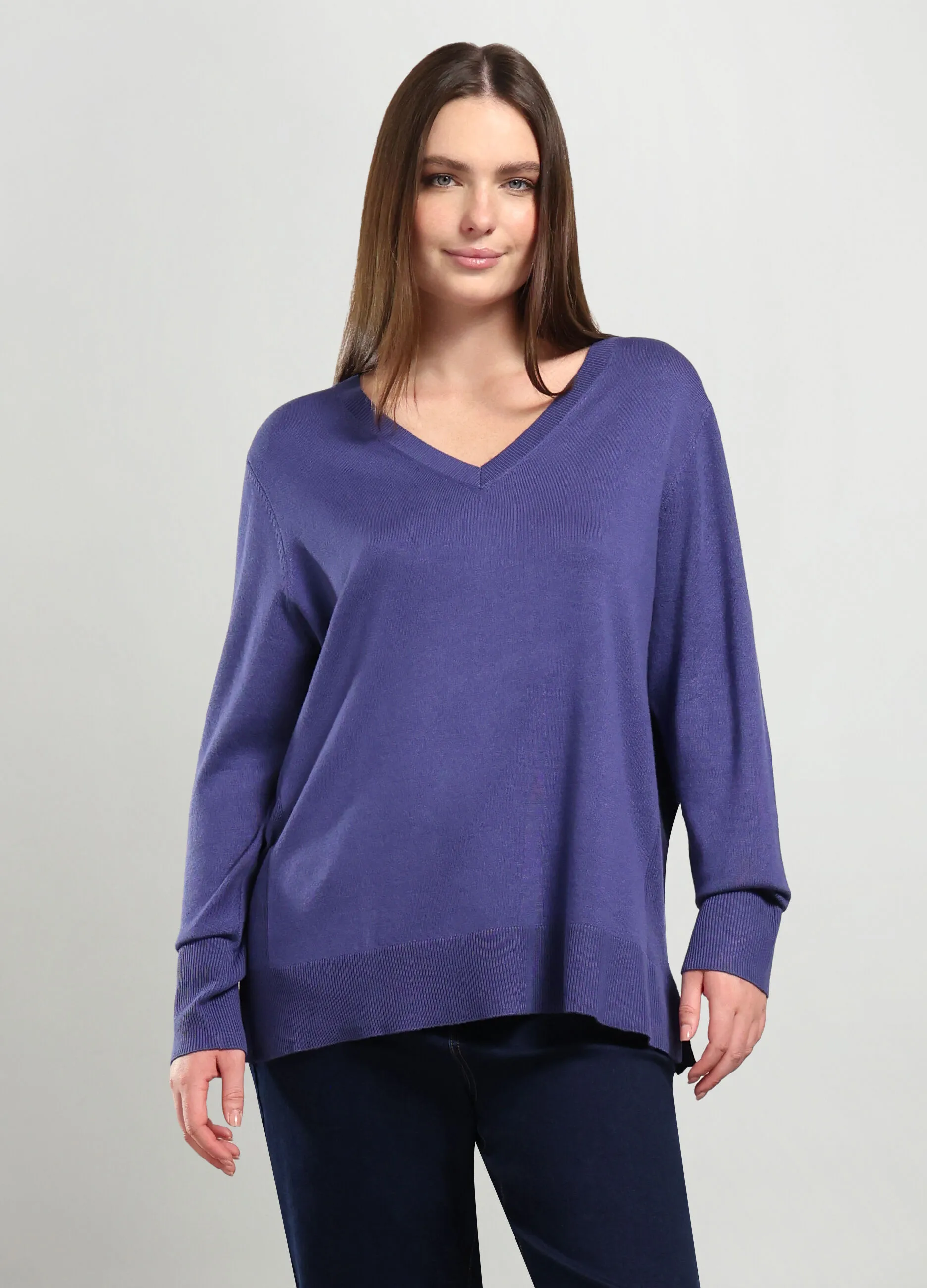 ROSA THEA  Tricot misto viscosa donna curvy