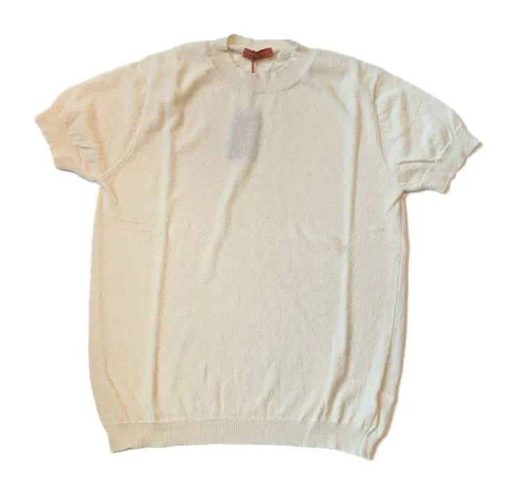 S4-0436 T-Shirt Spugna Panna Man  